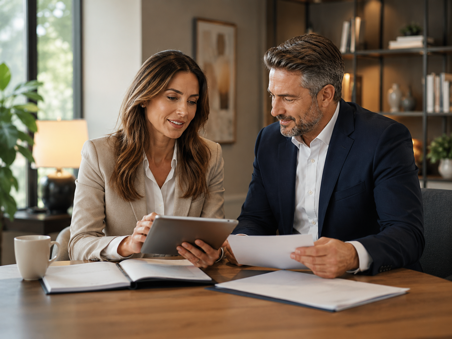 Insurance professional reviewing a quote request with workflow support