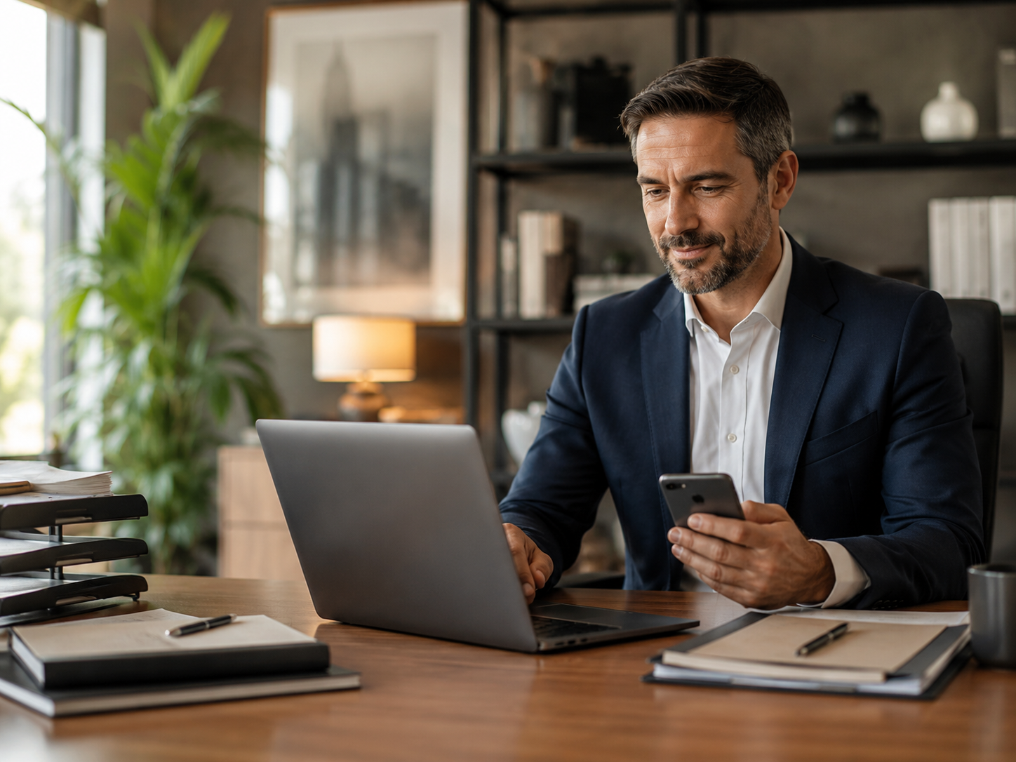 Professional firm reviewing consultation requests and follow-up priorities