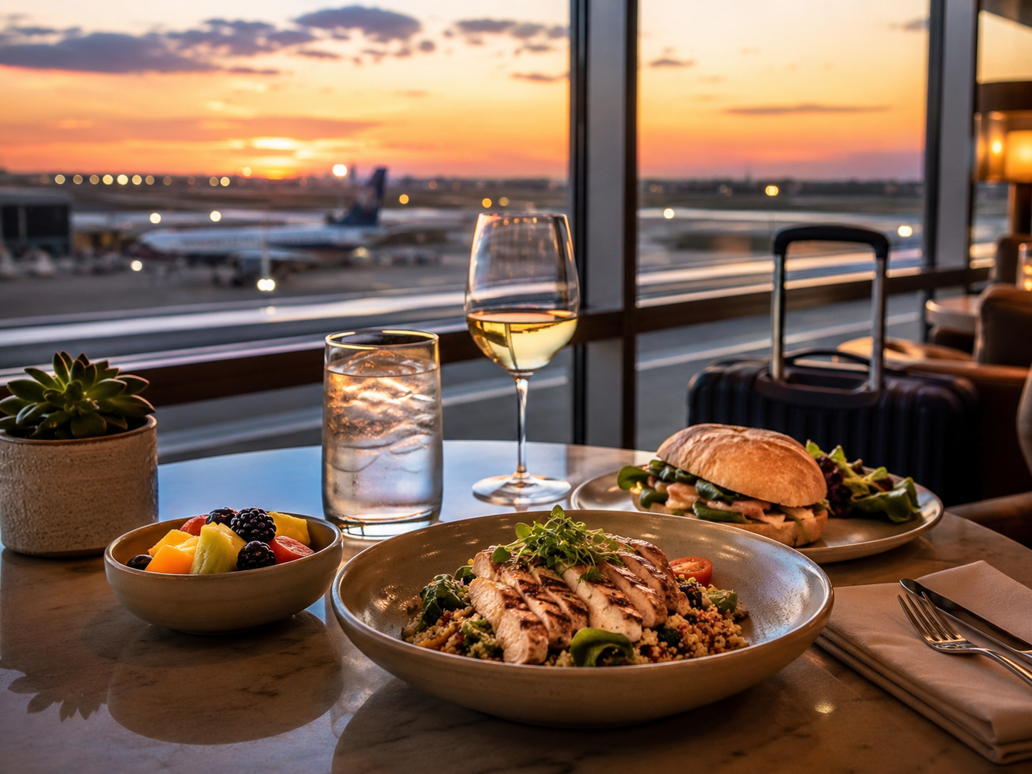 San Antonio airport and quick meal timing