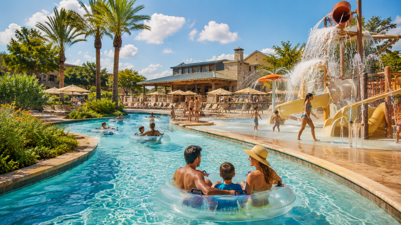 Family-friendly San Antonio resort water park fun in the sun.